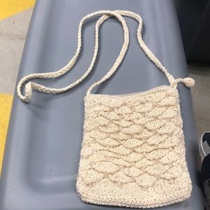Ivory beaded vening purse